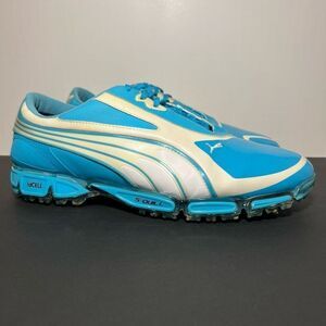Mens PUMA Amp Cell Fusion SL Rickie Fowler Blue Atol Golf Shoes / Size 9.5